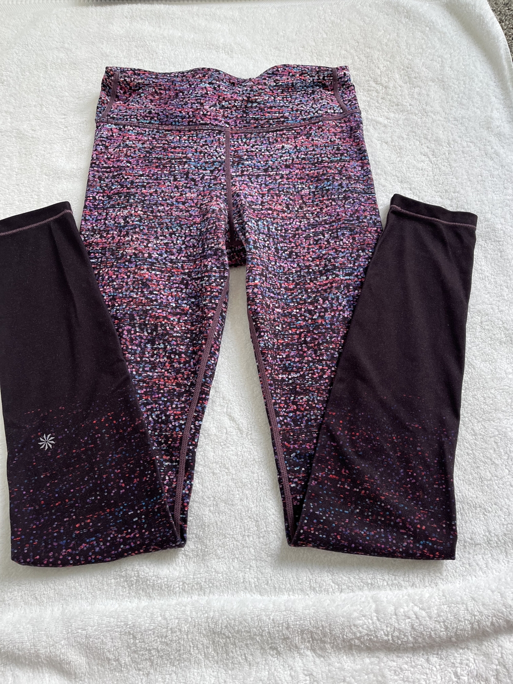 Athleta Purple Multicolor Speckled Girls' Leggings
